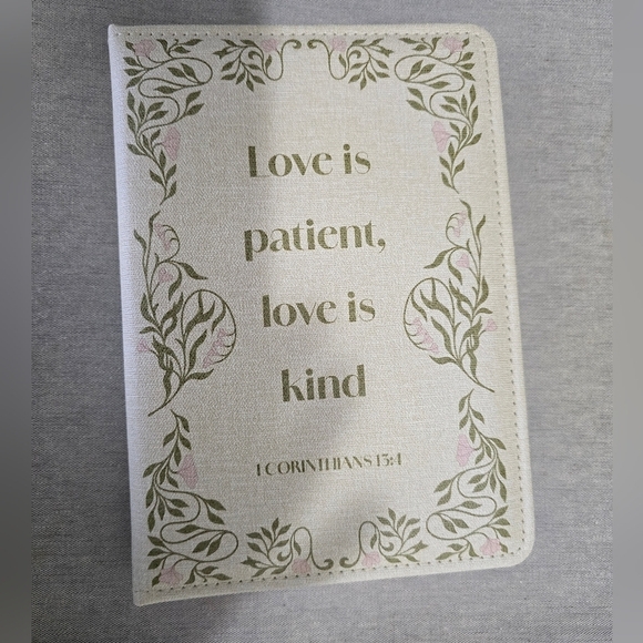 ONEDESIGNhome Other - Love Is Patient, Love Is Kind Floral Home Office Planner - Cream & Pink